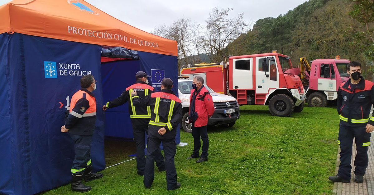 quiroga protección civil tenda campaña