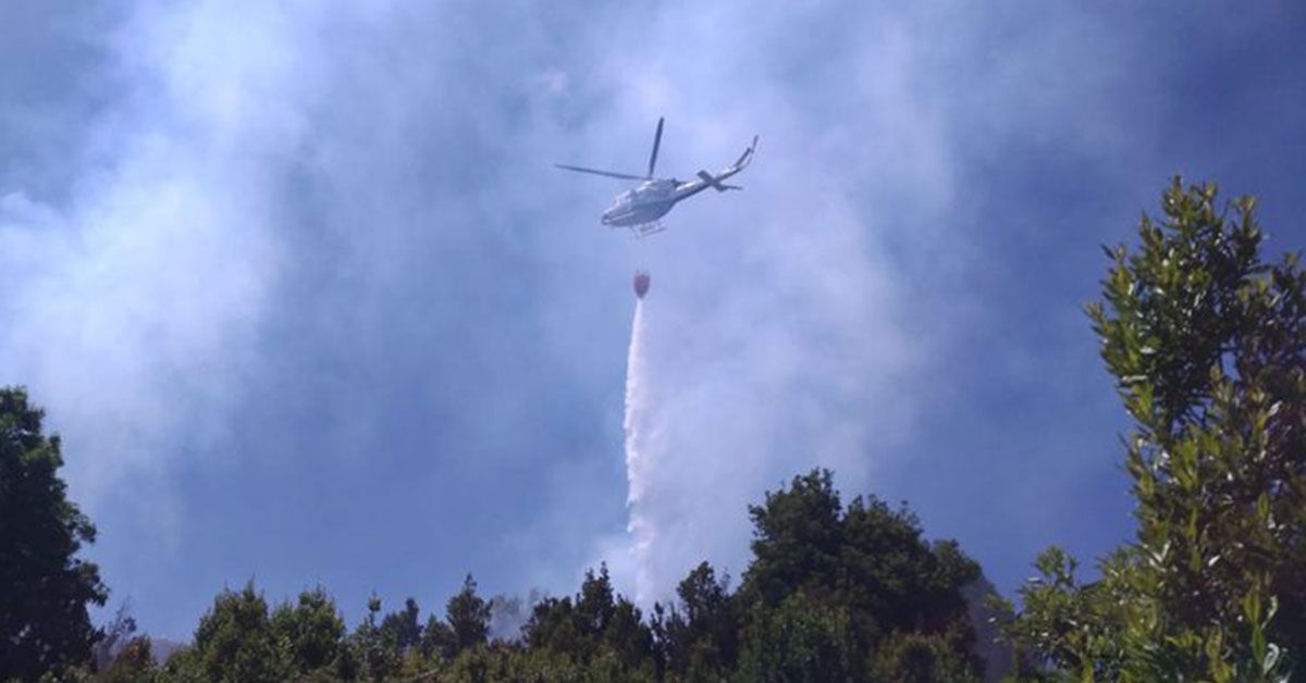 helicoptero incendio forestal lume