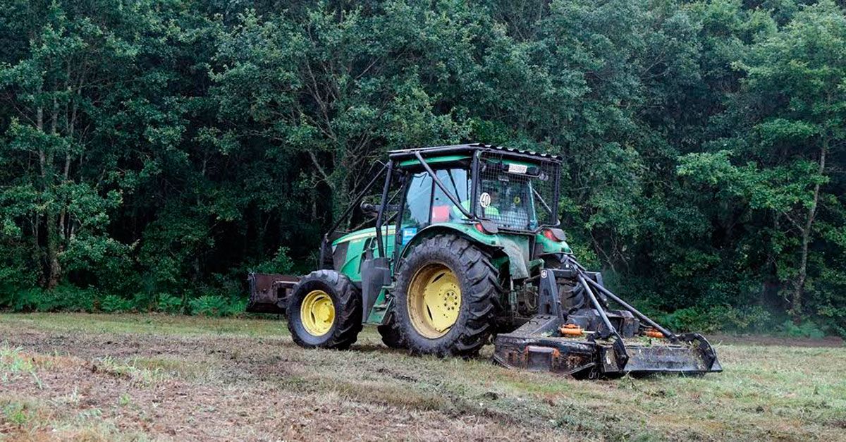 tractor desbrozar maquina roza