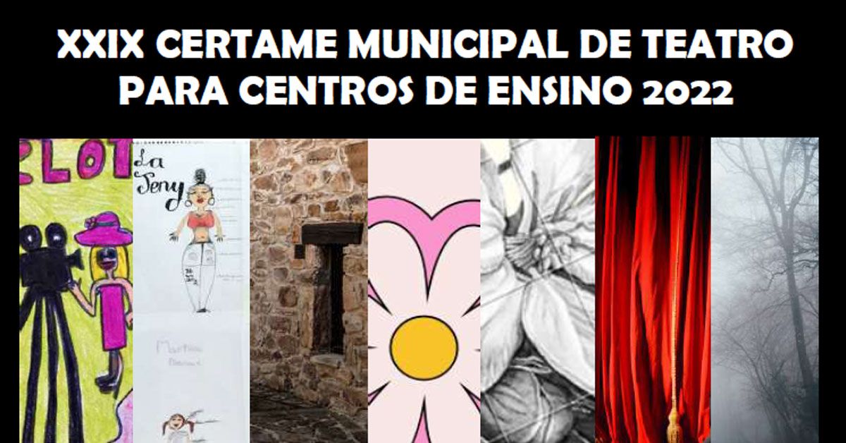 Cartel XXIX Certame municipal teatro centros educativos Monforte 2022