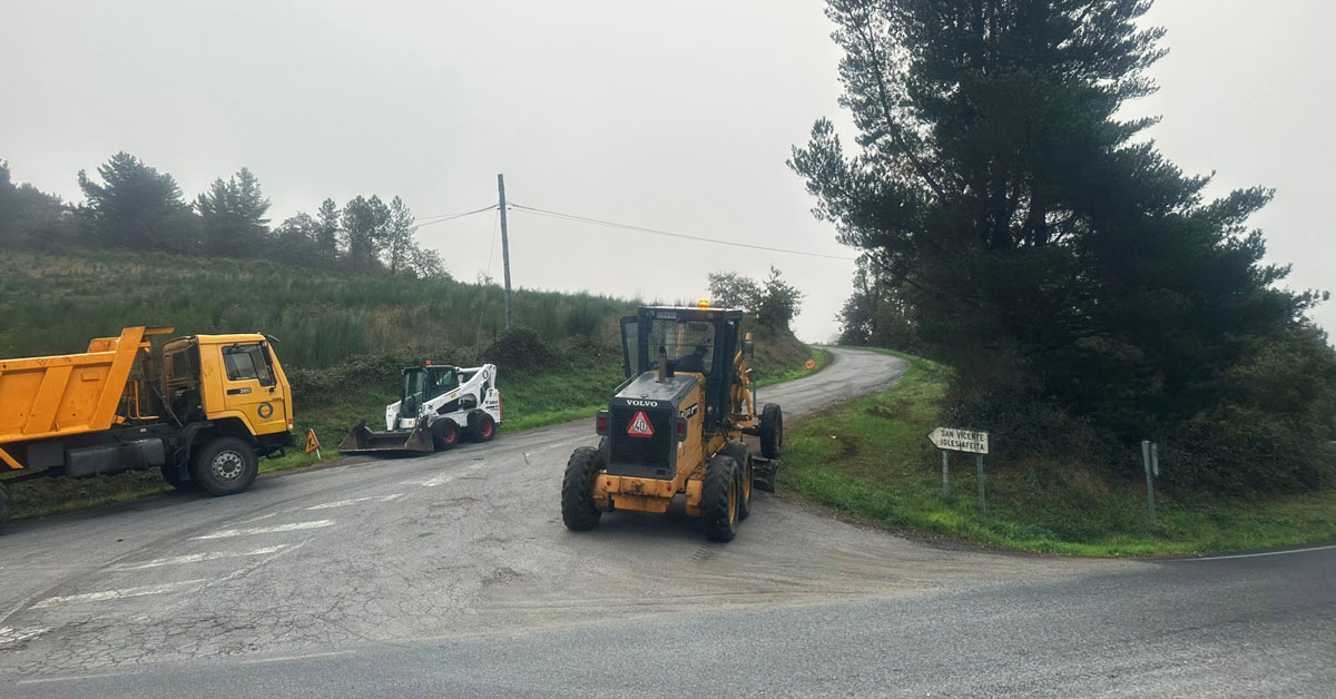 Obras na LU P 5808 no Saviñao