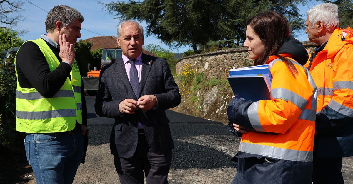 obras na estrada  LU P 0901 Monforte Bóveda