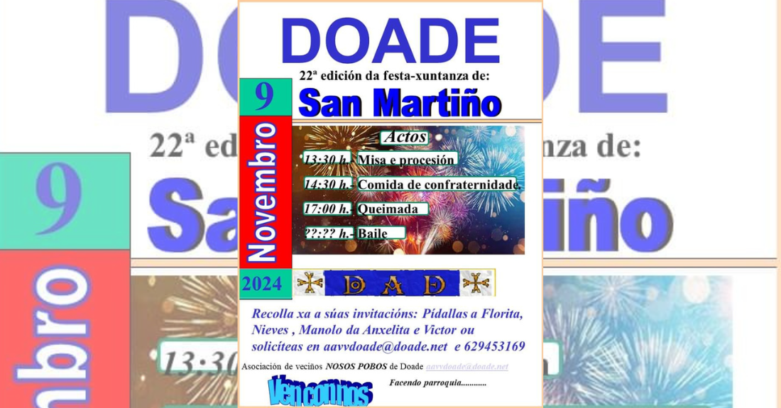 Cartaz do San Martiño de Doade 2024