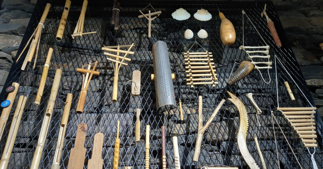 Instrumentos recollidos por Xavier Blanco no Museo da Música da Seara