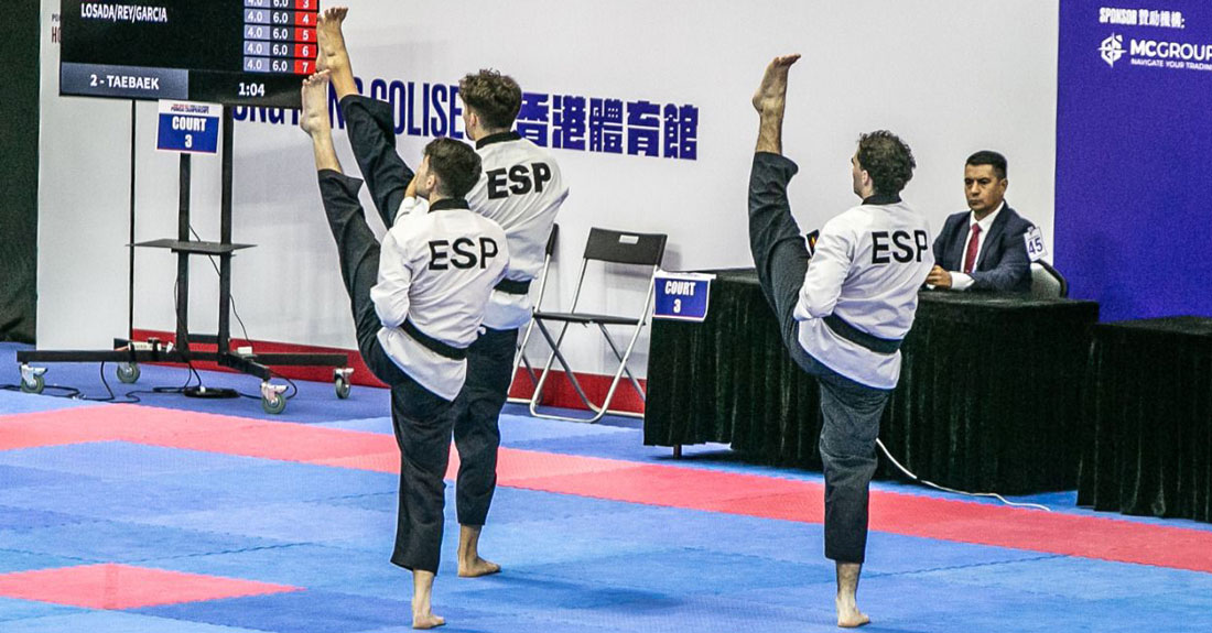 Álex-Losada,-Carlos-Rey-y-Marco-García-Campionato-Mundial-Taekwondo