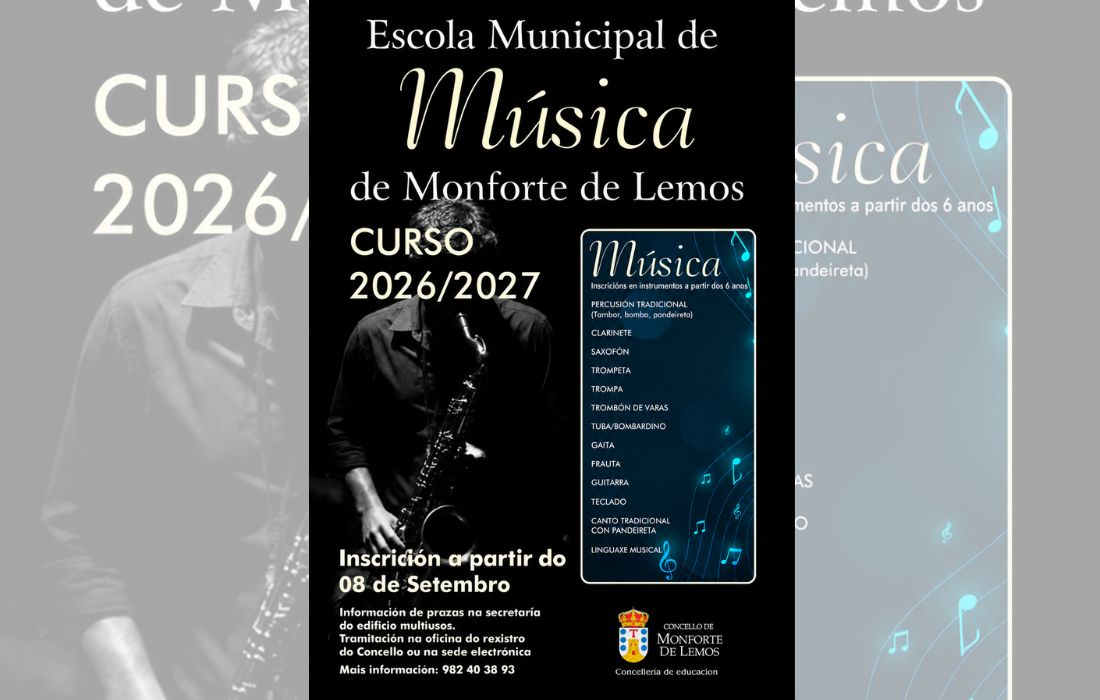 Cartel Escola Municipal de Música Monforte