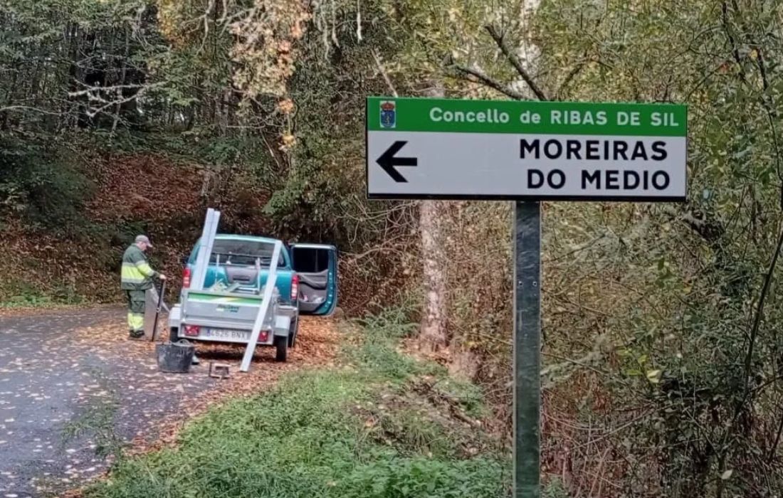 Sinalización aldeas Ribas de Sil