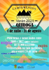 cartel campamento quiroga