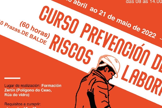 Cartel Curso Prevención De Riscos Laborais