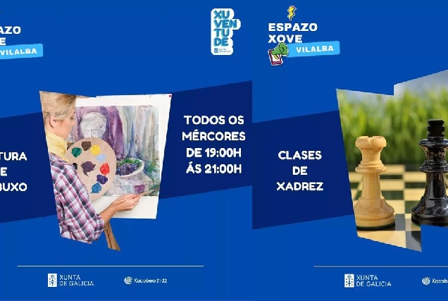 cursos pintura e xadrez espazo xove vilalba