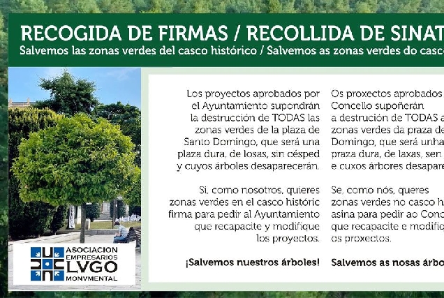 recollida firmas zonas verdes lugo monunmental