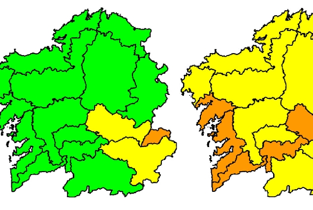 mapa galicia onda calor