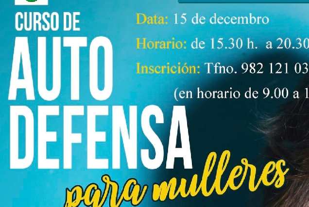 lourenza CARTEL CURSO DE AUTODEFENSA PARA MULLERES EN LOURENZÁ (15 12 23)