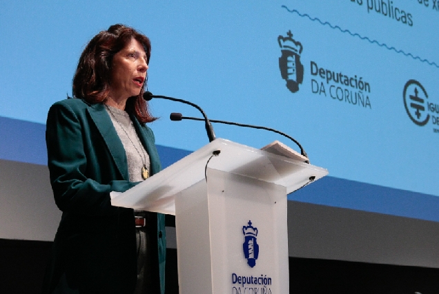 A deputada Soledad Agra interviu este martes no II Congreso de Contratación Pública