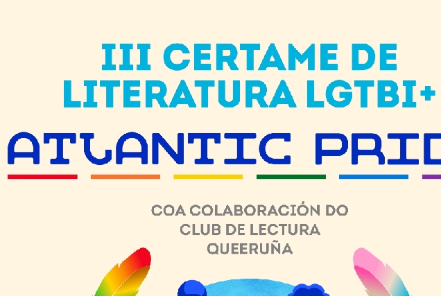 Imaxe do cartel do certame literario do Atlantic Pride