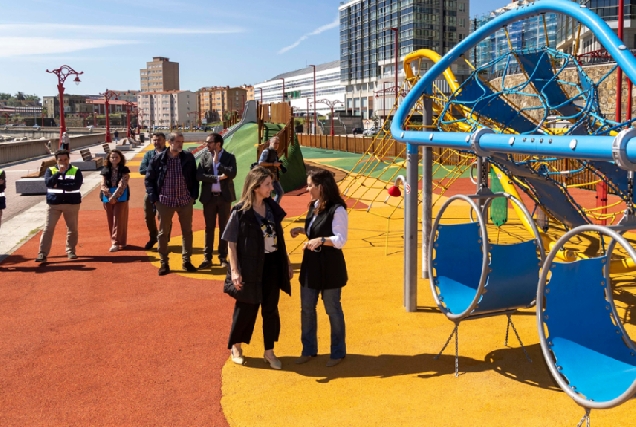 Imaxe do novo parque infantil dos Pelamios