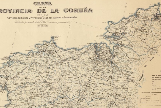 Imaxe do plano de carreteiras provinciais da provincia da Coruña