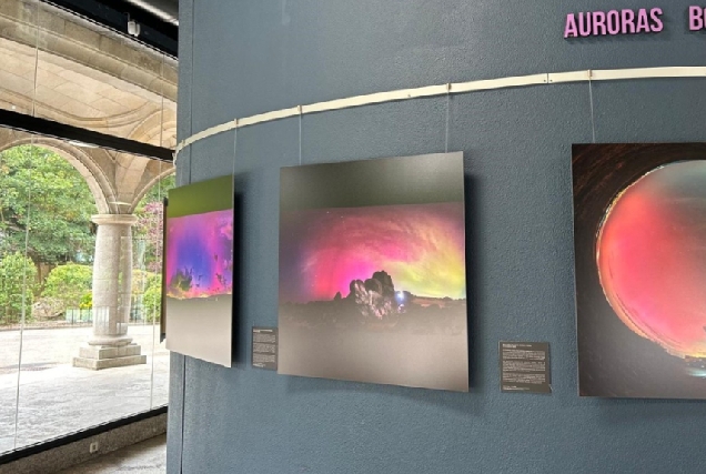 Imaxe da exposición sobre as Auroras Boreais na Casa das Ciencias