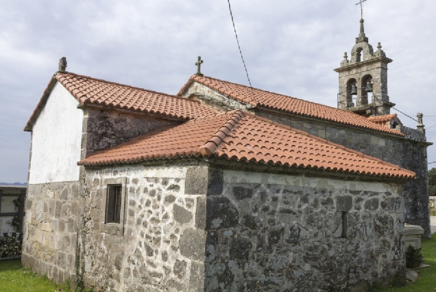 Imaxe da igrexa de San Lourenzo en Irixoa